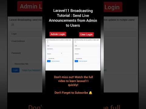Don't miss out! Watch the full video to learn Laravel11 Broadcasting. #laravel11 #webdevelopment