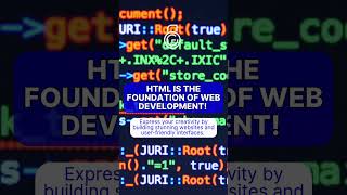 HTML is The Foundation of Web Development!
