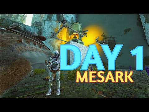 Starting Day 1 On The Hardest Ark Server - Mesark 4man