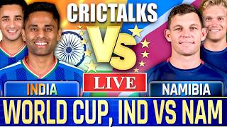 🔴 IND vs NAM Live Match Today, World Cup, Live Cricket Scores Commentary, India v Namibia