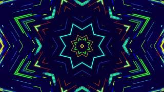 Neon Light Kaleida  Motion Background  kaleidoscope Free VJ Loops  Trippy Psychedelic Visuals