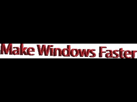 How to make window 8 faster