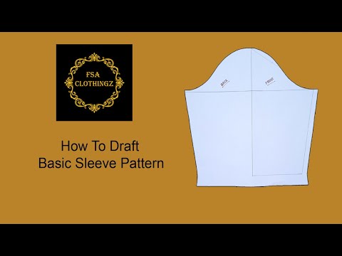 How to draft basic sleeve pattern #sleevepattern #sleevedrafting