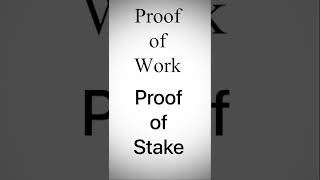Proof of Work vs Proof of Stake #shorts #ethereum #merge