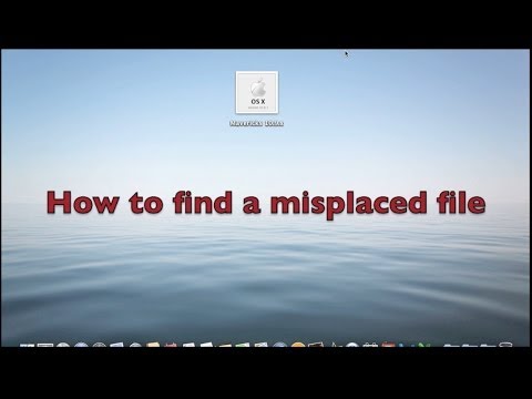 T Apple Tutorial Find a Misplaced File