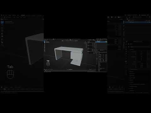 3D desk in Blender #3d #blender #archviz
