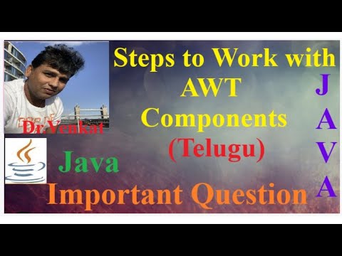 #Java | AWT Working Steps | Telugu | Dr. Venkat | Listener | Events | Actions | Event Handling