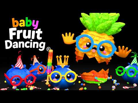 Blueberry Piñata Party! 🫐🥳| Baby Fruit Dancing | High Contrast Sensory Video for Toddlers
