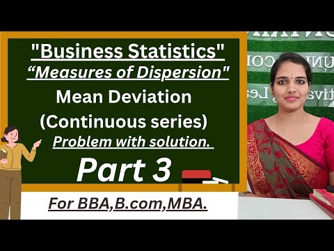 Continous series in  mean Deviation || Business Statistics #businessstudieswithjayanthi