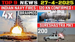 Indian Defence Updates : Multiple Brahmos Fired,120Kn AMCA Engine,200 Sureshastra,Dhruvtara Exercise