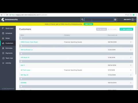 Tag your customer from the Breezeworks web app