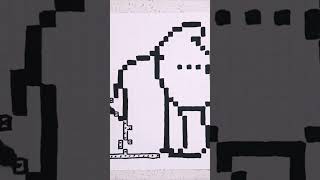 Hand Drawn Pixel Art - Drawing DONKEY KONG! #pixelart #donkeykong #nintendo #draw #art #shorts