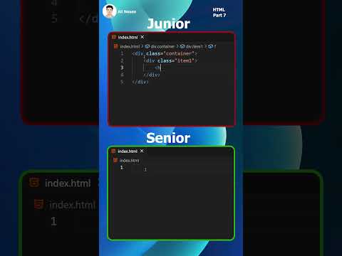 Writing HTML div and img Senior vs junior Developer Part_7