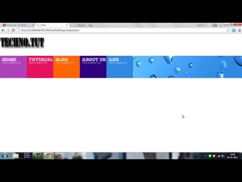 Sliding Navigation bar in Dreamwaver CC toturial {no jquery} CSS3 TRANSITION part-2/2