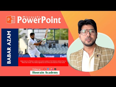 PowerPoint Slide 12 - Babar Azam Morph Animated Slide Show | Hoorain Academy #powerpoint #morph #ppt
