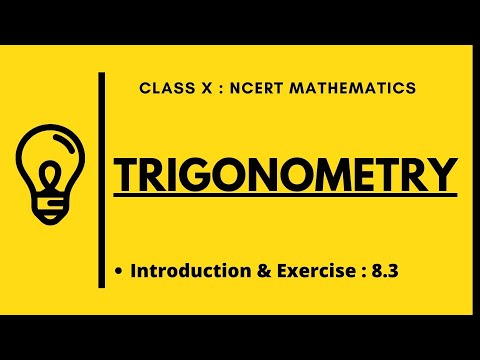 Class X: NCERT  Maths - "Ch-8 Trigonometry Exercise 8.3 Solution".