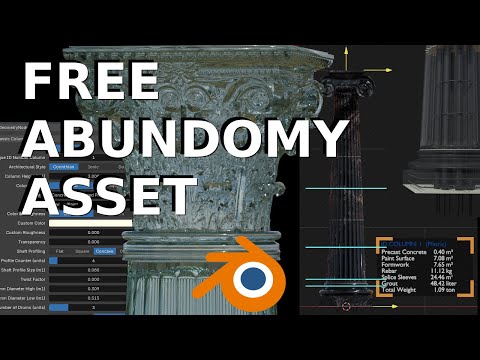 Free, Professional, fully Procedural & Parametric Classic Roman Column Blender Geometry Nodes Design