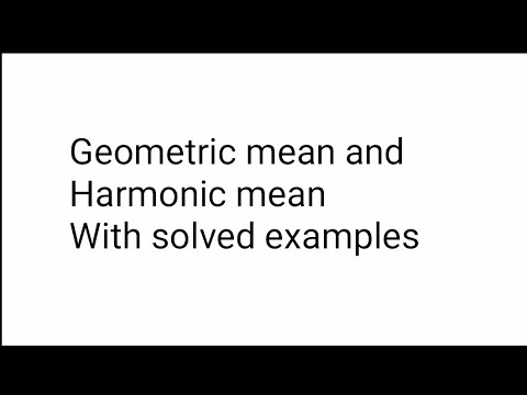 Geometric mean and Harmonic mean | Quantitative reasoning