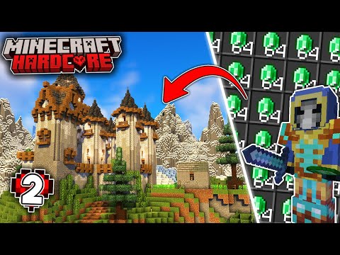 I Built a VILLAGER TRADING CASTLE in Hardcore Minecraft  | 1.21 - Episode 2