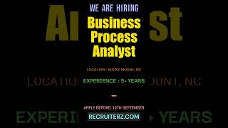 Business Process Analyst #jobs #jobsearch  #computerprogrammer #softwareengineer