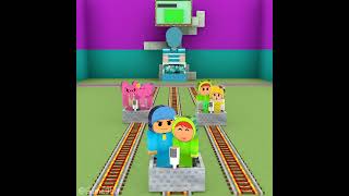 Red Light Green Light | Elly Family vs. Sprunki Pocoyo Family vs. Sprunki Bea Family, who won?!
