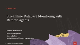 Streamline Database Monitoring Using Remote Agents