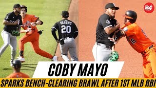 Orioles Rookie Coby Mayo Sparks Bench-Clearing Brawl After 1st MLB RBI!