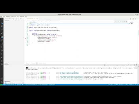Single click textual Camel route debugging in VS Code