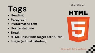 HTML Text, Links & Images | Attributes Explained | Grow with Talha Waheed