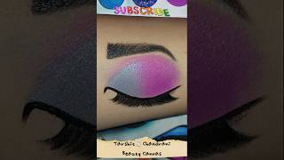 Blue shimmery cut crease eye makeup tutorial for beginners | easy eye makeup #shorts #youtubeshorts