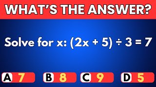 9th Grade Math Quiz Challenge ➗✖️🧠 | Easy, Medium, Hard, Extreme