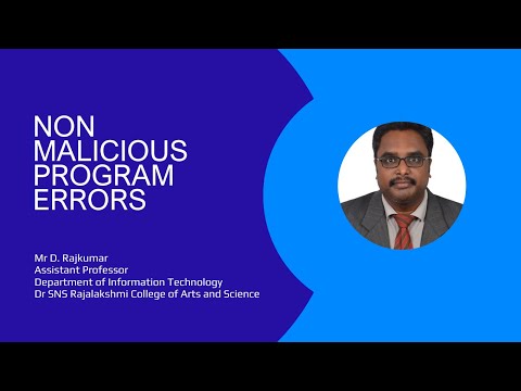 Lecture Video | Non malilious program errors | SNS Institutions