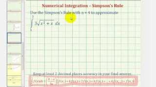Ex 1: Numerical Integration - Simpson's Rule