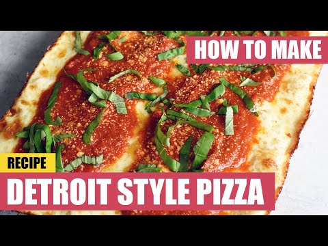 How To Make Detroit Style Pizza | BEST Recipe for GOLDEN Cheese Crust
