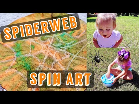 SPIDERWEB SPIN ART: 31 DAYS OF HALLOWEEN KIDS STEM SCIENCE EXPERIMENTS & ACTIVITIES