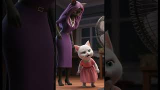 Step Mother Giving Work To Kitten - A Emotional Story  #animation #catvideos #catai #babycat