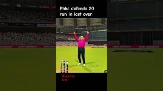 "Unbelievable! PBKS defends 20 runs in the final over🔥"# Epicfinish #lastoverdrama #cricketgame