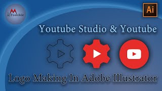 Youtube Studio & Youtube logo making in Adobe Illustrator
