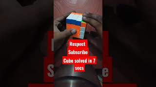 cube solved in 7 secs #speedcubing #cuber #cubing #cubers #howtoviralvideo #shorts