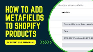How to Add Metafields To Your Shopify Products (Step-by-Step Tutorial)