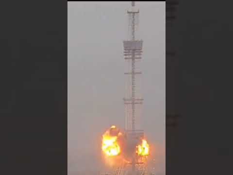 Russian missiles attack on ukrainian TV tower