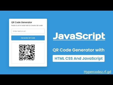 Javascript QR Code Generator GOQR.ME API JavaScript Beginner Project