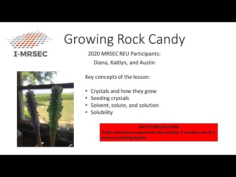 I-MRSEC Science at Home Video: Growing Rock Candy