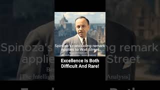 Excellence is Difficult and Rare. Benjamin Graham (AI 🤖) The Intelligent Investor. Value Investing.