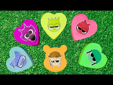 💖 Kinetic Sand DIY💖 GUESS which Sprunki character will come out of the cubes Heart | GUESS Sprunki