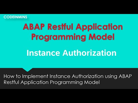 Part 17 : ABAP Restful Application Programming Model - Instance Authorization