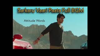 Sarkaru Vaari Paata Full BGM #Sarkaruvaaripaata #SSMB28 #Maheshbabufans