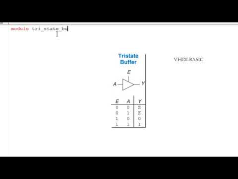 Tri-state buffer using Verilog