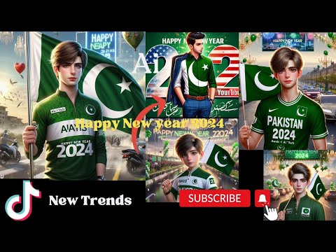 Happy New Year 2024 Dp for boys + Couple ai photo generator Bing creator tutorial | Bing Ai.