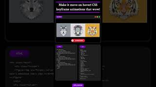 Make it move on hover! 🎯 CSS keyframe animations that wow! #FrontendFun #HoverEffect